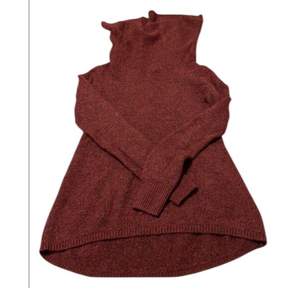 Mossimo szXS/S brownish orangish cowl neck longer in back LS tunic EUC - Picture 1 of 9
